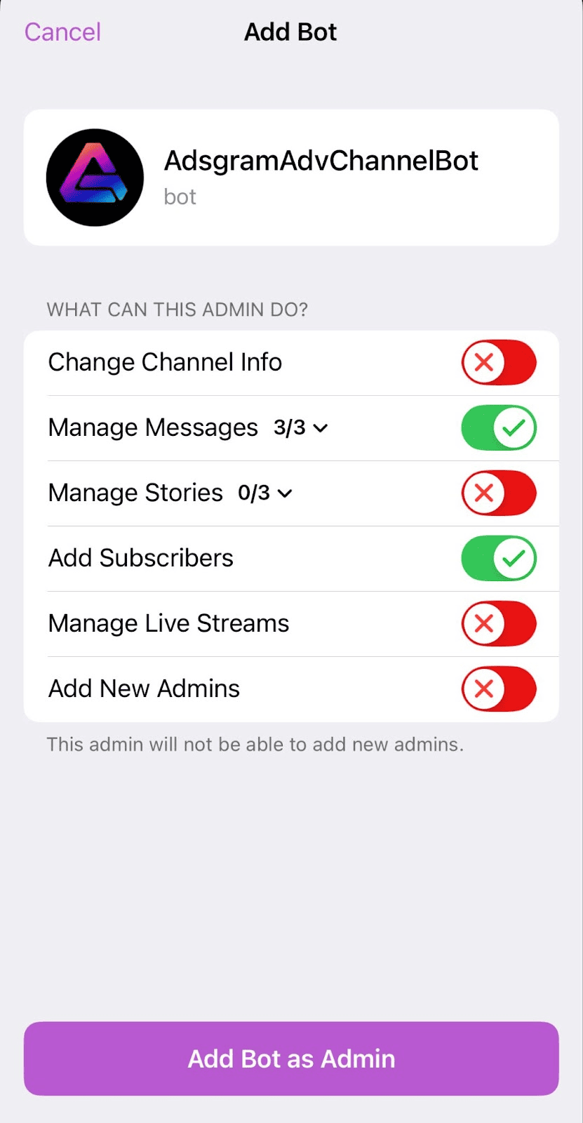 Add bot