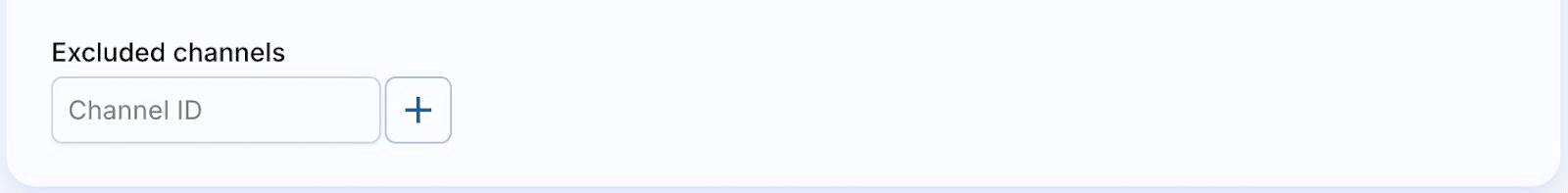 Add channel to exclude