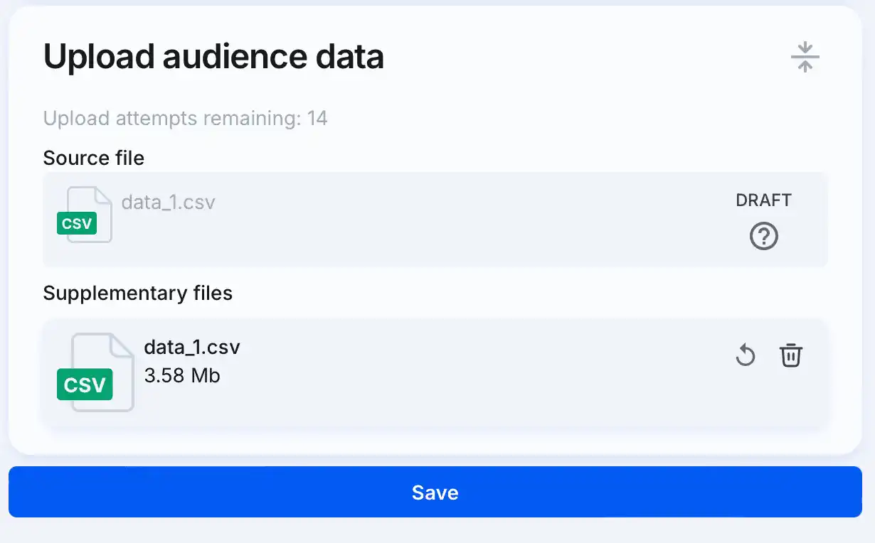 Audience upload