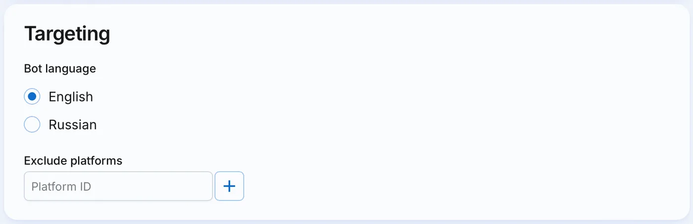 Bot targeting