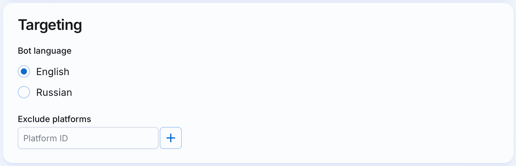 Bot targeting