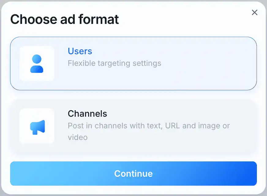 Reklam formatını seçin
