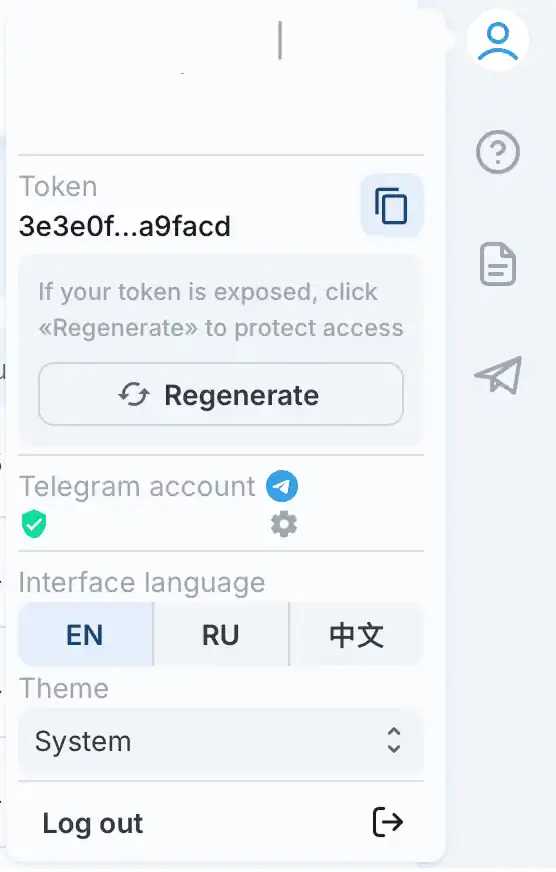 Copy token