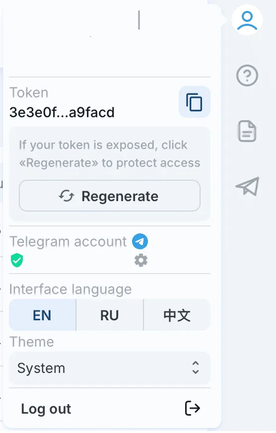 Copy token