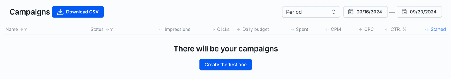 Create campaign