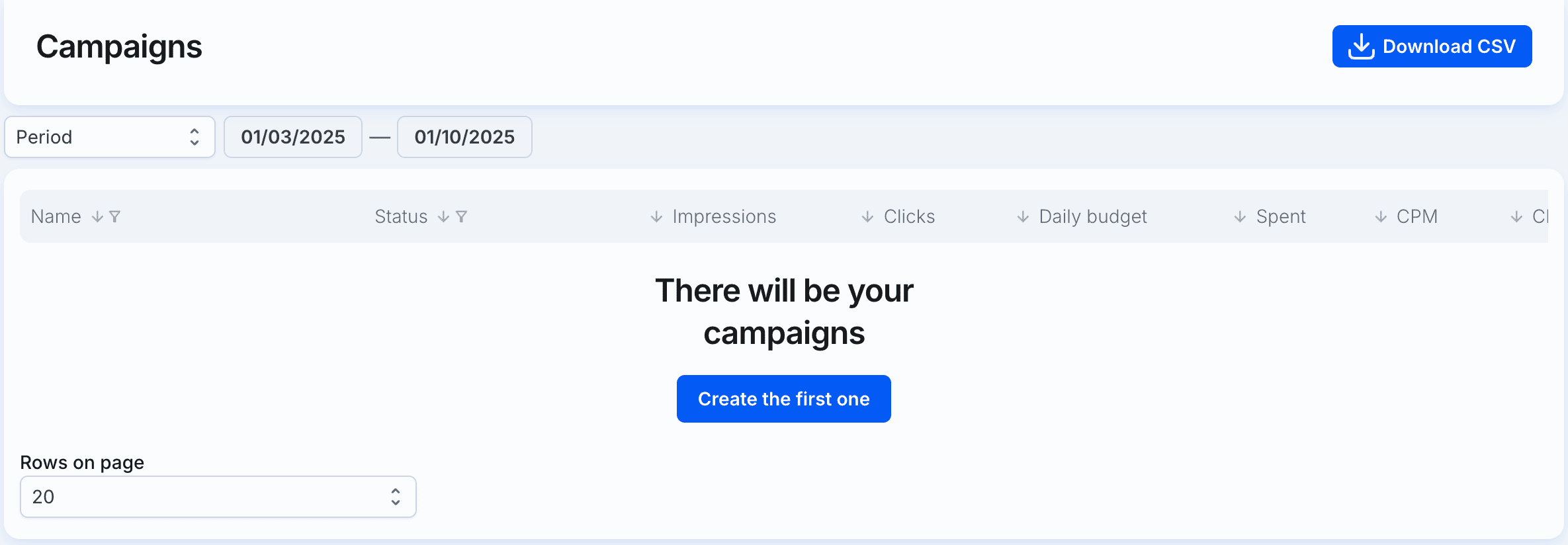 Create campaign