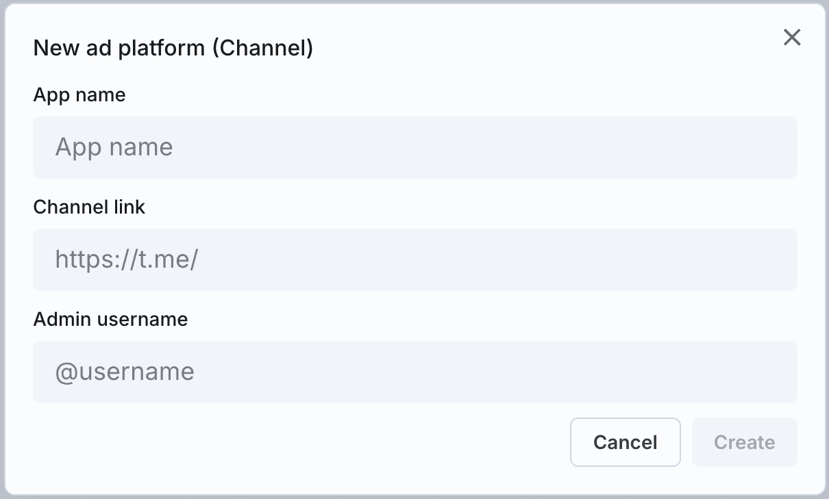 Create channel