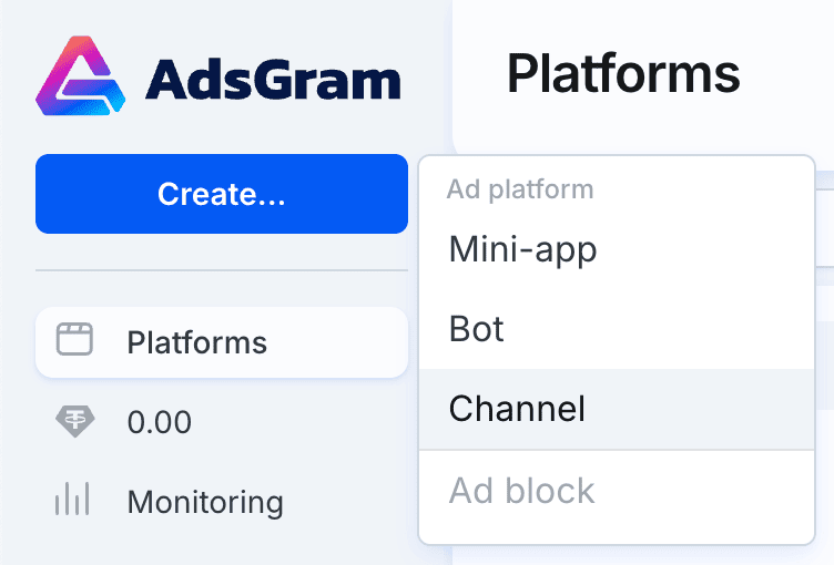 Create platform