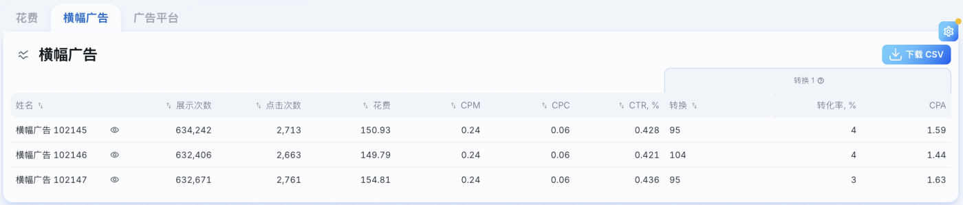 横幅广告