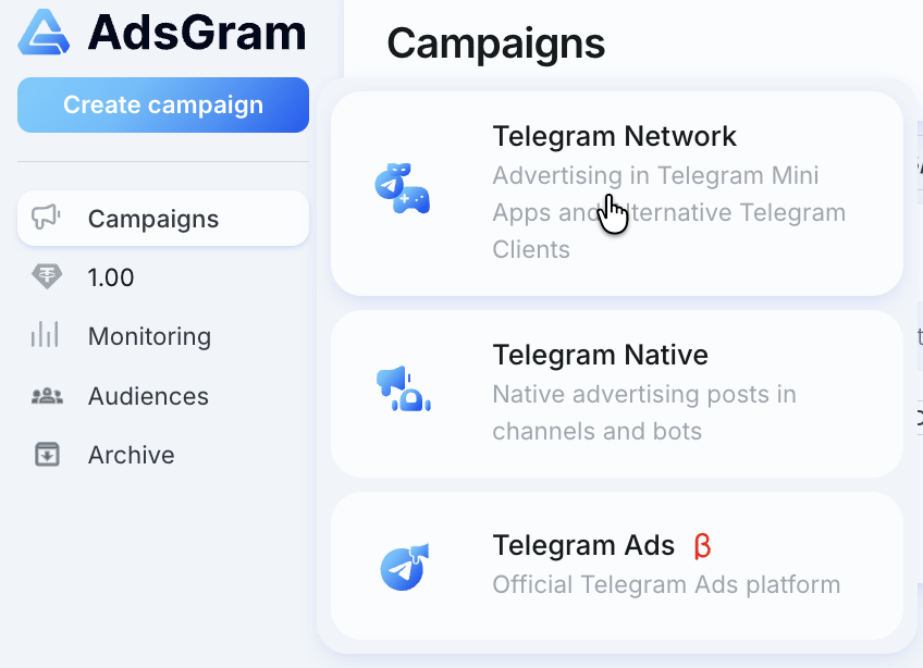 Select campaign network