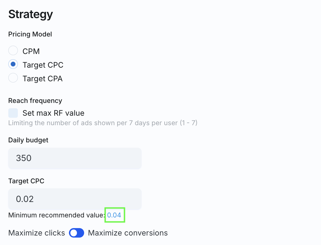 Strategy Target CPC