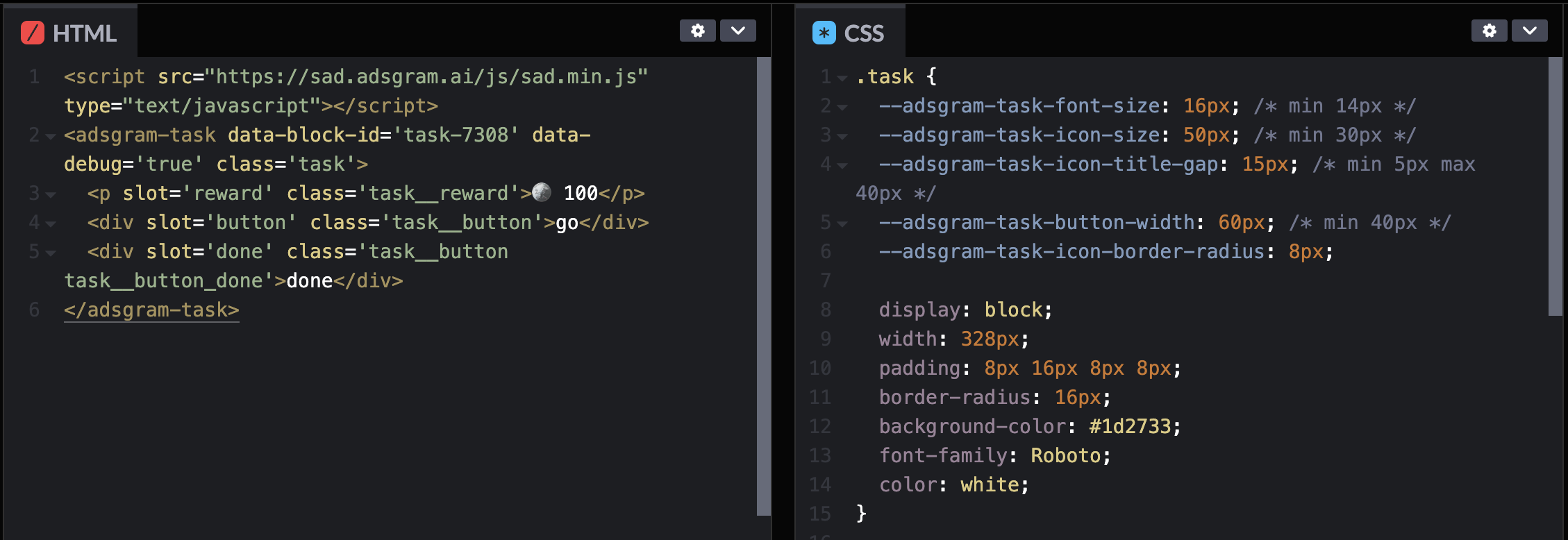 Css variables