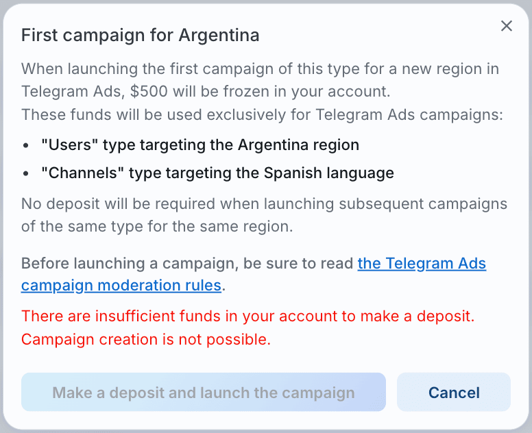 TgAds first campaign
